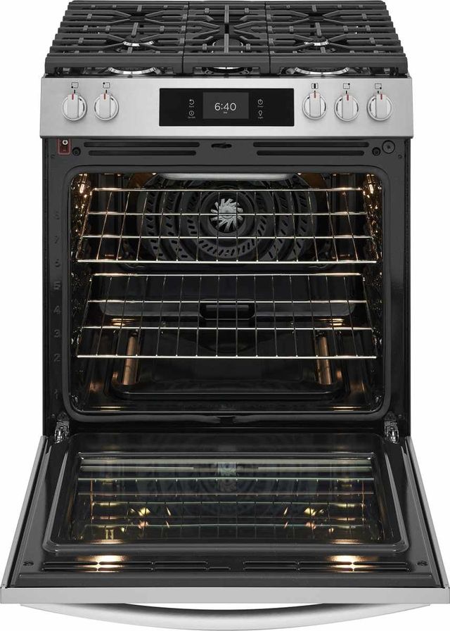 Frigidaire Gallery® 30" Smudge-Proof® Stainless Steel Slide-In Gas Range with Stone-Baked Pizza-1