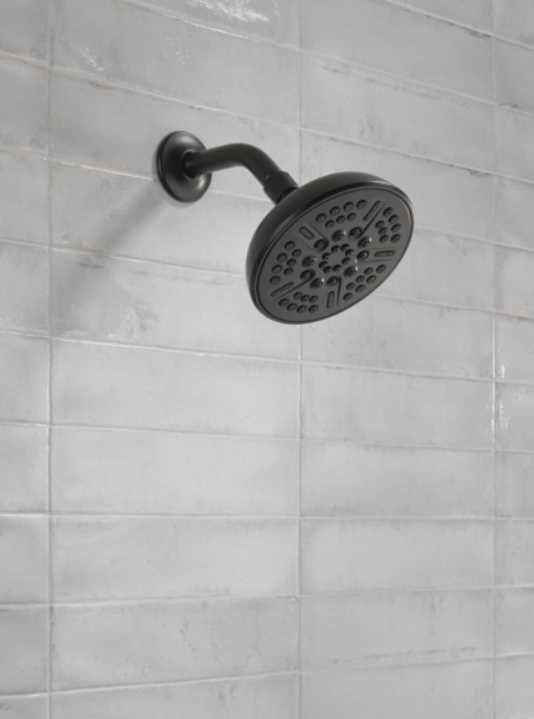 Delta Universal Showering Matte Black 6" 8-Setting Shower Head-1