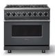 Viking® 7 Series 36" Cast Black Pro Style Dual Fuel Range-0