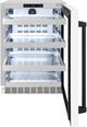 ZLINE Autograph Edition Touchstone 5.2 Cu. Ft. Stainless Steel Beverage Center with White Matte Glass Door and Matte Black Handle-1