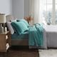 Olliix by True North by Sleep Philosophy Soloft Plush Teal Queen Sheet Set-5