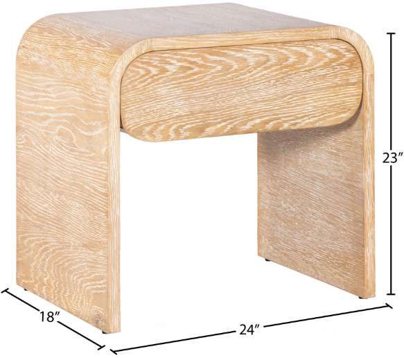 Meridian Furniture Cresthill Brushed Oak Nightstand-2