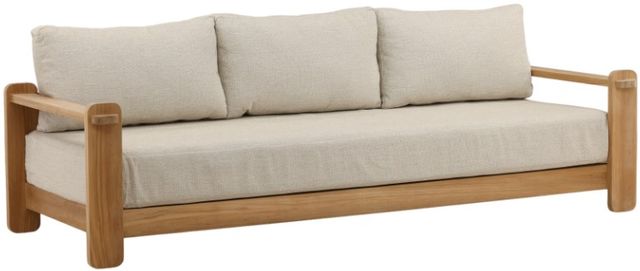Dovetail Furniture Julie Fairfax Natural/Taupe Olefin/Wooden Outdoor Sofa-0