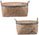 A & B Home 2-Piece Brown Woven Bamboo Basket Set-2