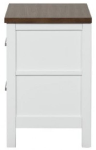 Furniture of America® Pinetop Dark Brown/White Nightstand-2