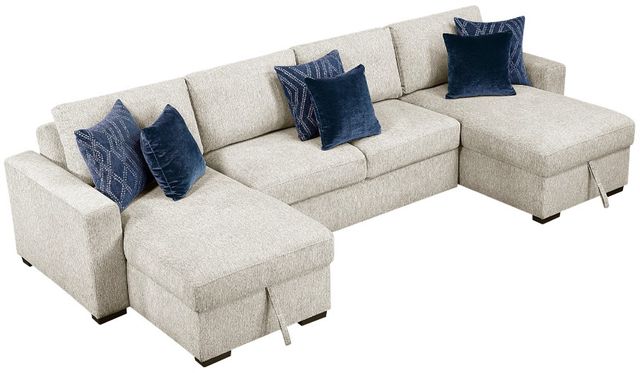 Homelegance® Isla 3-Piece Beige U-Shape Sectional and Reversible Chaises-0