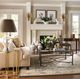 Chelsea House Collar Glass Top Coffee Table with Bronze Base-2
