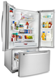 Amana® 24.7 Cu. Ft. Monochromatic Stainless Steel French Door Bottom Freezer Refrigerator-3