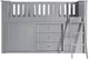 Homelegance® Orion Gray Twin Youth Low Loft Bunk Bed with Bookcase and Dresser-2