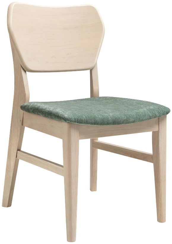 Intercon West End Natural/Sage Green Curved Panel Side Chair-0