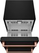 Thor Kitchen Gordon Ramsay Collection 24” 5.4 Cu. Ft. Anti-Fingerprint Black Built-In or Freestanding Under the Counter Refrigerator Drawer with Rose Gold Handle-1