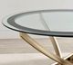 Coaster® Brooke Glass Top End Table with Rose Brass Base-3