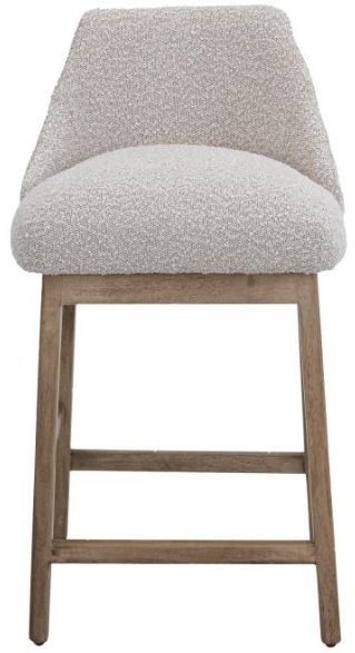 International Furniture Direct Emma Lacquer White/Pearl 30" Barstool-1