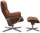 Stressless® by Ekornes® Customizable Mayfair Large Manual Recliner and Ottoman with Cross Base-1