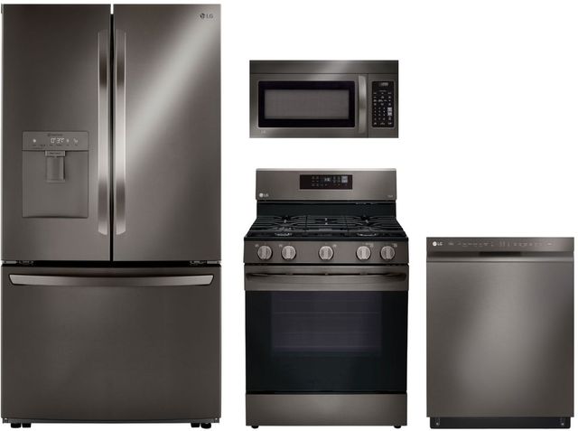 LG 4 Piece Black Stainless Steel Kitchen Package-0
