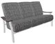 Telescope Casual St. Catherine Agra Classic/Warm Gray Aluminum/Fabric Outdoor MGP Cushion Three-Seat Sofa with Chestnut Rustic Arms-0
