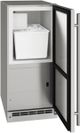 U-Line® Outdoor 15" Stainless Solid Ice Maker-1