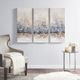 Olliix by Madison Park Blush/Grey Set of 3 Twilight Mystere Hand Brush Embellished Canvas-2