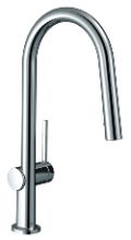 Hansgrohe Talis N Chrome A-Style 2-Spray Pull-Down High Arc Kitchen Faucet-0