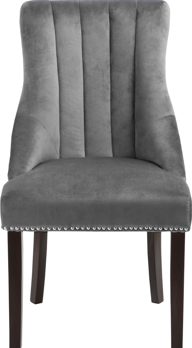 Meridian Furniture Oxford Gray Velvet Dining Chair-2