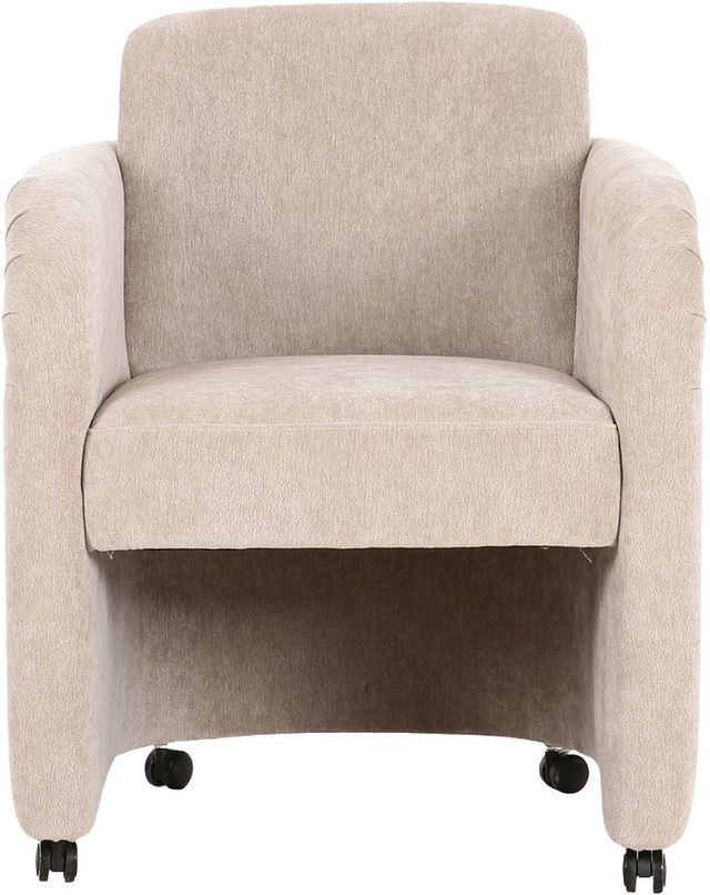 Moe's Home Collection Mesto Taupe Rolling Dining Chair-1