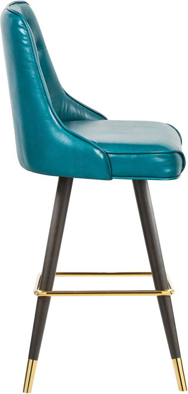 Meridian Furniture Portnoy Teal/Black Faux Leather Counter Stool-2