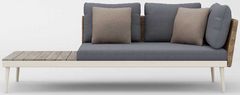 Brown Jordan® 20TWENTY Right Arm Loveseat with End Table