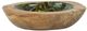 A & B Home Brown/Green Teak Nat Bowl-1