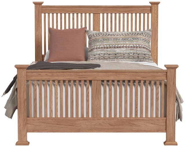 Intercon Oak Park Taupe Queen Slat Bed-2