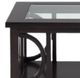 Jofran Inc. Panama Glass Top Cocktail Table with Brown Base-2