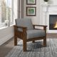 Homelegance® Helena Gray/Walnut Accent Chair with Storage Arms-1