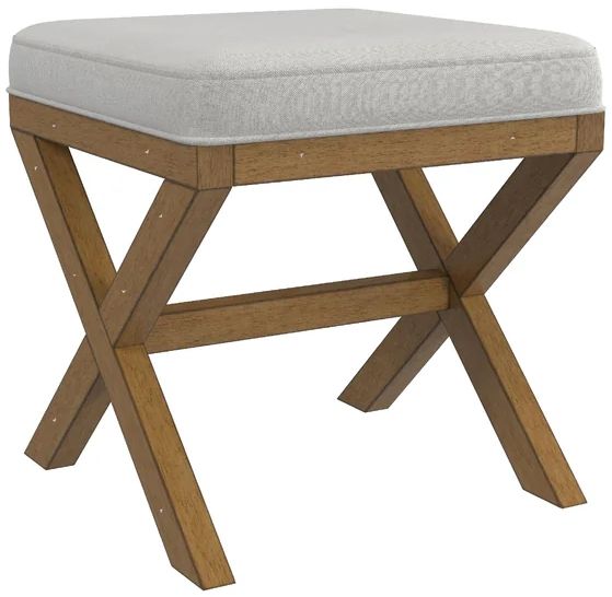 HH2 Home Somerset Fog/Dark Driftwood Vanity Stool-0