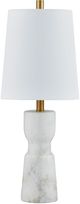 Forty West Mindy White Table Lamp with Gold Accents-0