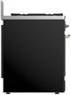 Ilve® Majestic III 30" Glossy Black Pro Style Dual Fuel Natural Gas Range with Triple Glass Door and Chrome Trim-4