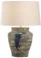 Wildwood Lamps Shiga Riku Blue Glaze/Sanded Gray Table Lamp-0