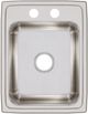 Elkay Lustertone® Classic Lustrous Satin 17" x 22" x 7-5/8" 2-Hole Single Bowl Drop-In Sink-1