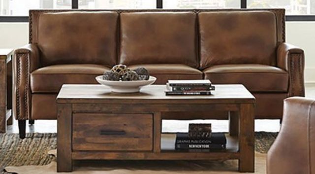 Coaster® Leaton 2-Piece Brown Sugar Living Room Set-1