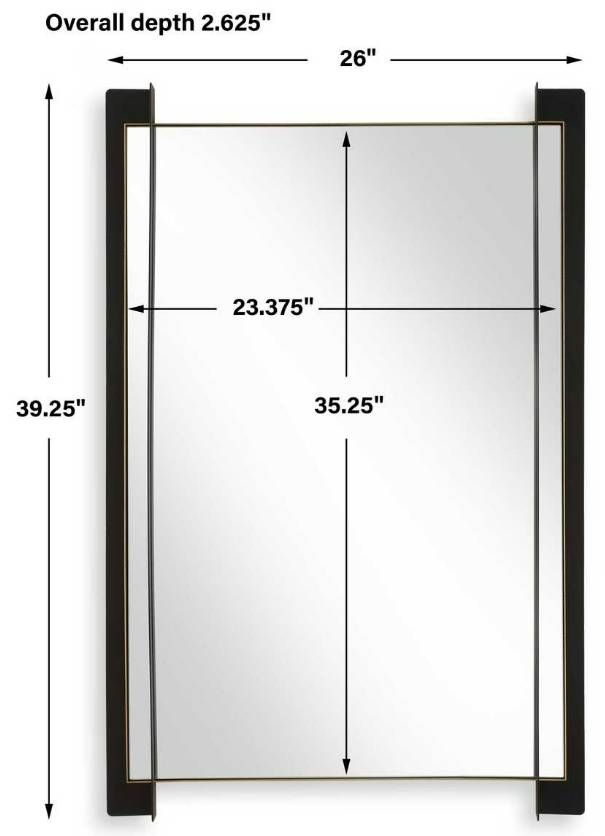 Uttermost® Cunene Gold/Matte Black Accent Mirror-2
