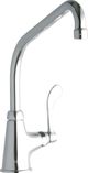 Elkay Chrome Single Hole Single Control Faucet with 10" High Arc Spout and 4" Wristblade Handle Chrome-0