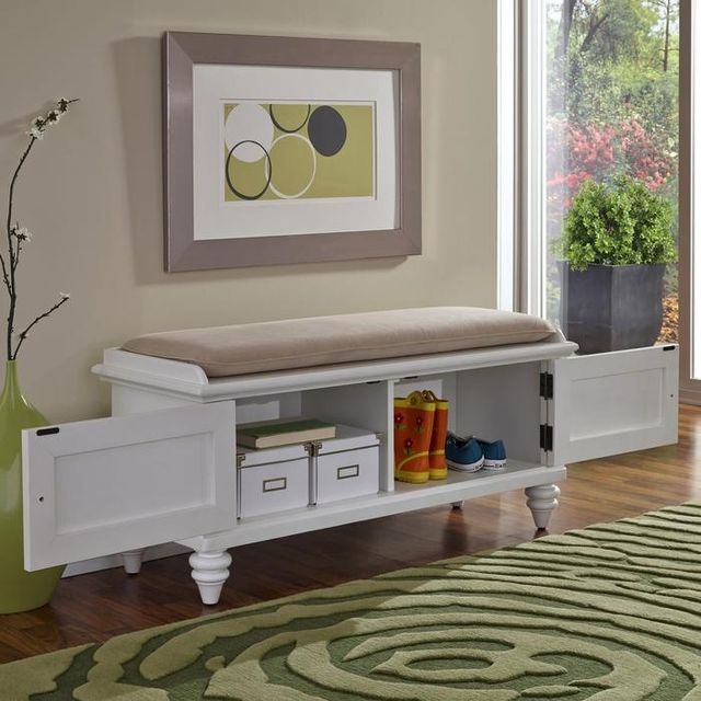 homestyles® Bermuda Off-White Storage Bench-2