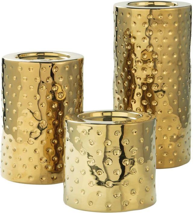 Signature Design by Ashley® Marisa 3-Piece Gold Candle Holders-0