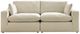 Benchcraft® Elyza 2-Piece Linen Sectional Loveseat-0