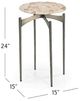 Bassett Mirror Thea Cream Accent Table with Nickel Base-3
