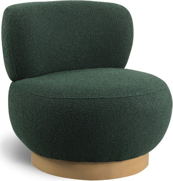 Meridian Furniture Calais Green/Natural Boucle Fabric Accent Chair-0