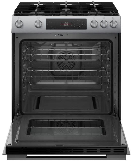 Bosch® 100 Series 30" Stainless Steel Slide-In Gas Range-1