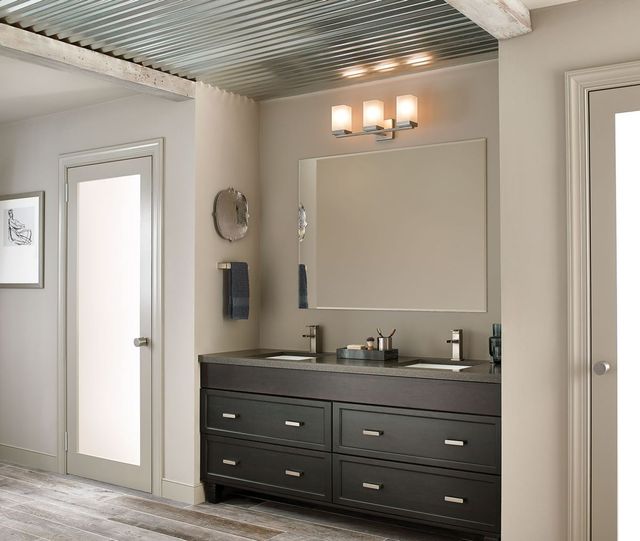 Moen® 90°™ Brushed Nickel One Globe Bath Light-4
