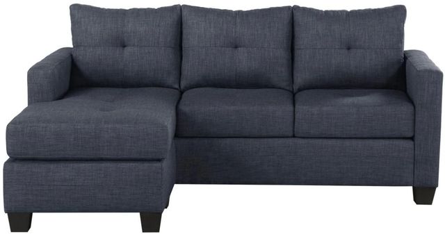 Mazin Furniture Phelps 2-Piece Dark Gray Reversible Sofa Chaise Sectional-3
