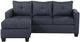 Mazin Furniture Phelps 2-Piece Dark Gray Reversible Sofa Chaise Sectional-3