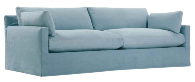 Rowe® Customizable Sylvie 75” Extended 44” Depth Two Cushion Everyday Denim Slip Sofa-0