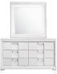 Elements International Twenty Nine White Youth Dresser and Mirror Set-0